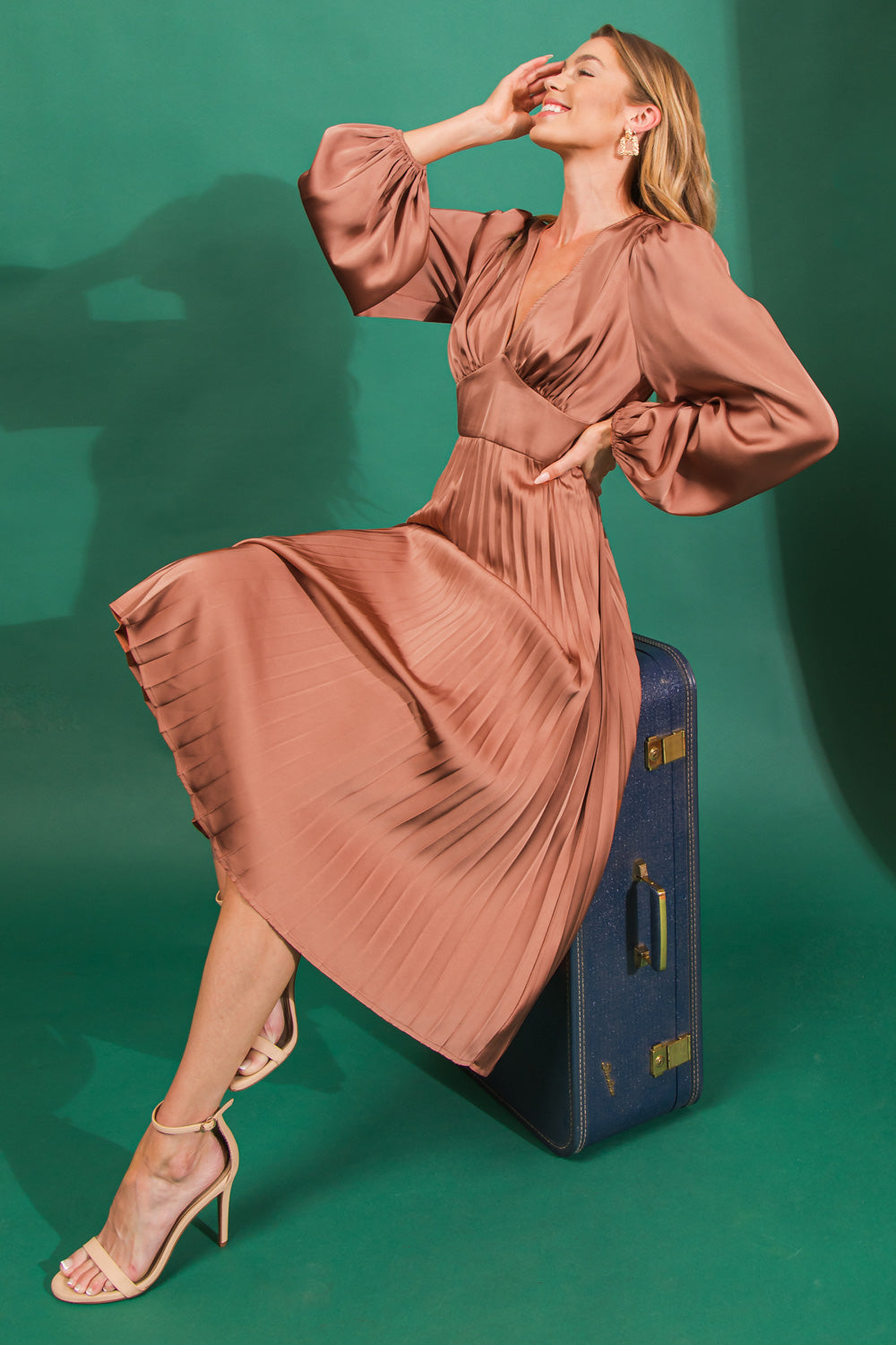 GREAT IMPRESSIONS SATIN MIDI DRESS Flying Tomato